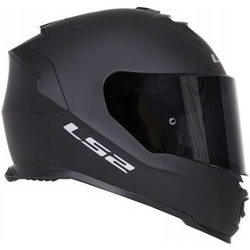 Resim LS2 STORM MAT SİYAH KAPALI MOTOSİKLET KASKI SİYAH CAMLI 