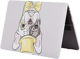 Resim McStorey Macbook Air M1 Kılıf 13 inç Uyumlu Sert Kapak Koruyucu Lazer Baskı Hayvan Dostları TouchID M1 Air A2337 A2179 A1932 Sarı 