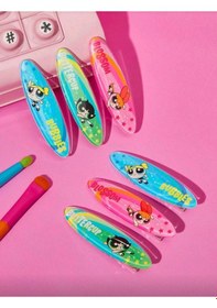Resim The Powerpuff Girls 6'lı Çıt Çıt İz Bırakmayan Toka Çok Renkli 