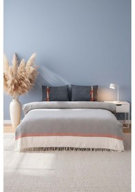 Resim Rivaistanbul Viva Kurdeleli Çift Kişilik Battaniye Takımı 4 Parça Uyku & Çeyiz Seti Bej 