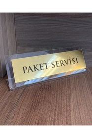 Resim Yönline Paket Servisi Pleksi Masaüstü Isimlik 
