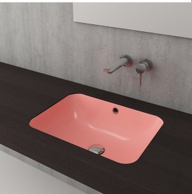 Resim Bocchi Scala Tezgahaltı Lavabo 55 CM Mat Somon 1006-032-0125 