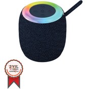 Resim Torima D10 Taşınabilir Rgb Ledli Bluetooth Hoparlör Usb-Fm Radyo Lacivert 