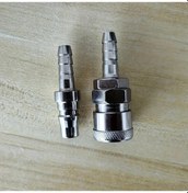 Resim Xuweiwei 1 Çift 8mm Hortum Hızlı Çöz Bağlantı Seti Metal Erkek Dişi Elektriksiz 