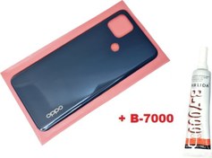 Resim Oppo A15 A15S Arka Kapak Batarya Pil Kapağı (B-7000) SİYAH Tkgz