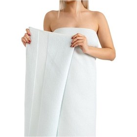Resim Microcotton Truva Torson Büyük Boy Banyo Havlusu 90x150 Yeşil 