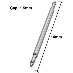 Resim Koodmax 30 Adet Paslanmaz Çelik Yaylı Kol Saati Kordon Pimi Susta - 1.5mm 14mm 
