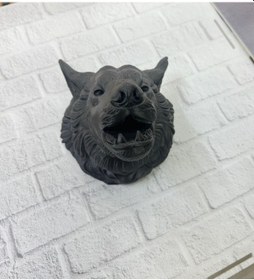Resim Dekoratif Asılabilir Siyah Ayı Başı 3d Duvar Heykeli 25x19 Cm 