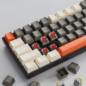 Resim Leaven K780 Kablolu Mekanik Rgb Işıklı Klavye 78 Tuşlu Ingilizce Q Klavye Ofis Kırmızı Switch 