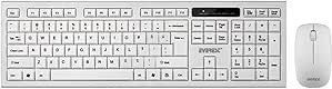 Resim Everest KM-6121 Beyaz Kablosuz Q Slim Klavye + Mouse Set 