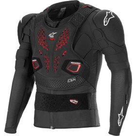Resim Alpinestars Bionic Pro V3 Plasma Body Armor (Tam Gövde Koruma) Siyah Kırmızı Beyaz 