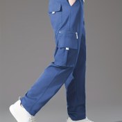 Resim Erkekler için Şık Çok Cepli Kargo Pantolon - Düz Kahverengi, Rahat Kesim, Günlük ve Dış Mekan Kullanımı İçin Fonksiyonel Tasarım, Konforlu Pantolonlar, Pratik Giysi, Dayanıklı Malzeme 