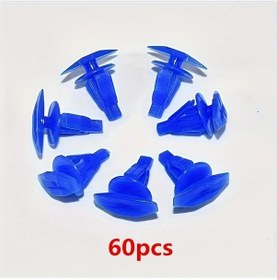 Resim Chuangyinshop Mavi 60 Adet Dayanıklı Araç Kapı Contası Pimleri Yapışkanlı Pencere Conta Tutturucuları 