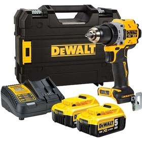 Resim Dewalt DCD800P2T 18V 5.0AH Li-Ion Kömürsüz Çift Akülü Darbesiz Matkap 