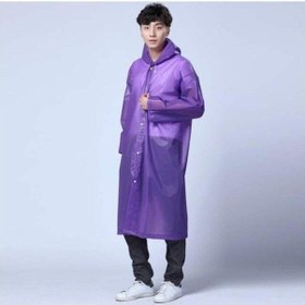 Resim Unisex Mor Yağmurluk 