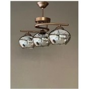 Resim Avizevi Avizeviaydınlatma Metalik Kahverengi Füme Camlı 3 Lü Poyraz 