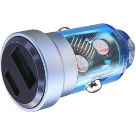 Resim Youtek 30w Pd+18w Qc Usb-c Araç Şarj Cihazı, 2 Port Usb+type-c , Dc12-24v, Siyah/gümüş Abs 