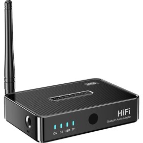 Resim Serfhyff Bluetooth Ses Alıcı Verici 5.1 Nfc Stereo 3.5mm Aux Rca Optik Hıfı Kablosuz Ses Adaptörü Uzaktan (Yurt Dışından) 