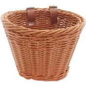 Resim Büyük Boy Kahverengi Pp Örgü Sepet, Bisiklet, İlk Adımlar Arabası Ve Kaykay İçin Çanta, Taşıma Fonksiyonu, 23x19x18cm Kahverengi Kahverengi 