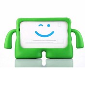 Resim iPad Uyumlu 9.7 2017 (5.Nesil) Uyumlu Kılıf Standlı ve Tutma Kollu Yumuşak Silikon Çocuk Tablet Kılıfı 