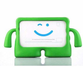 Resim iPad Uyumlu 9.7 2017 (5.Nesil) Uyumlu Kılıf Standlı ve Tutma Kollu Yumuşak Silikon Çocuk Tablet Kılıfı 