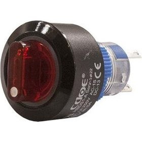 Resim 22Mm Kırmızı Mandal Buton On-Off-On 10V-30V 8P 