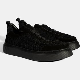 Resim Desa Kadın Siyah Bağcıklı Deri Sneaker 