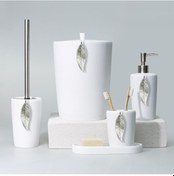 Resim Leaf Banyo Seti Beyaz Gümüş 