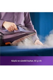Resim Philips Azur Essential Series 3000 W Buharlı Ütü, Mor - Kumaşa Göre Otomatik Isı Ayarı - Özel Taban 