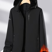 Resim Kadınlar için Kışlık Rüzgar Geçirmez Kapüşonlu Ceket - Fermuarlı Cepli Sıcak Polar Astarlı Günlük Dış Mekan Montu, Siyah, Soğuk Hava Sporları ve Aktiviteler İçin Mükemmel, Dayanıklı Dış Giyim 