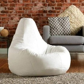 Resim ARMUTLAND PUFUMO SUNİ DERİ ARMUT KOLTUK (BEYAZ) 