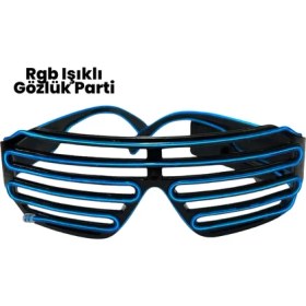Resim Datatek Neon Gözlük Mavi Renkli LED Işıklı Eğlence Aksesuarı Parti İçin Enerjik Stil 