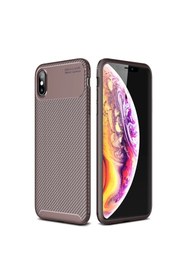 Resim artlab Art İphone Xs Max Kılıf Auto Focus Karbon Kapak - Kahverengi Lab 