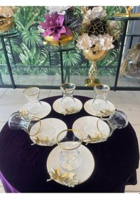 Resim Paşabahçe Pandoranin Kutusu 6 Li Hedi Yeli K Çeyi Zli K Kelebekli Çay Seti Krem 