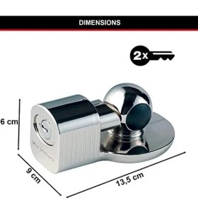 Resim Karokstore 377EURDAT Römork Kilidi [üniversal Römork Kilidi] [hava Koşullarına Dayanıklı] - Römorklar, Karavanlar Için Hırsızlığa Karşı Koruma 