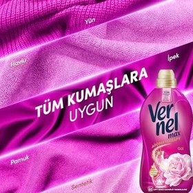 Resim Vernel Max Taze Gül Kokulu 60 Yıkama Konsantre Çamaşır Yumuşatıcısı (1 x 1440 mL) 