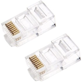 Resim MJ VİSİON Rj45 Konnektör 100 Adet Network Konnektör Cat5 Jak Jack Internet 