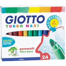 Resim Giotto Keçeli Boya Kalemi Turbo Maxi 24 Renk 455000 