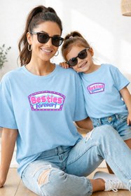 Resim genosha Anne Kız 100% Pamuk T-shirt Mama Mini Mother Daughter TEKLİ FİYAT 