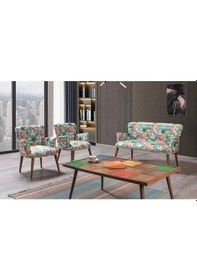 Resim Bahar Çay Seti (Balkon, Salon, Cafe, Ofis) 2+1+1 