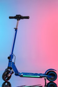 Resim MODAONN MİNİ BONİTO Çocuk Katlanabilir, LED Işıklı, Amortisörlü Elektrikli Scooter – Ayarlanabilir Direksiyo 