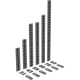 Resim 2 Adet Siyah Çelik Raf Siperlik - Siperatör, Koruma Metalik 
