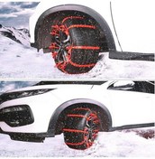 Resim Teltree 10 Adet Nylon 66 Arabalar İçin Kar Ve Çamur Yolları Antrenkle Zincirleri - 175-295 Genişlik Lastikler İçin -35 C Dayanıklı 