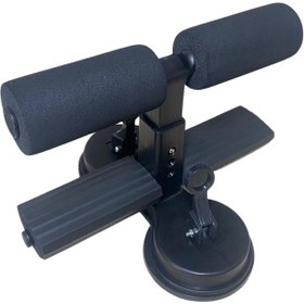 Resim Çift Vantuzlu Mekik Çekme Metal Spor Aleti Ayak Destekli Karın Egzersizi Evde Spor Egzersiz 