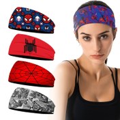 Resim 1 adet MARVEL Spider-Man Nefes Alabilen Teri Emici Spor Baş Bandı - Hızlı Kuruyan Yoga ve Koşu Baş Bandı, Spider-Man Grafikli, Kırmızı ve Mavi Tasarımlar, Spor Salonu, Bisiklet, Basketbol, Futbol ve Günlük Seyahat için, Spor Aksesuarı, Komik Kitap Stili, Dayanıklı Baş Bandı 