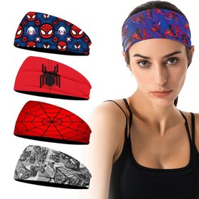 Resim 1 adet MARVEL Spider-Man Nefes Alabilen Teri Emici Spor Baş Bandı - Hızlı Kuruyan Yoga ve Koşu Baş Bandı, Spider-Man Grafikli, Kırmızı ve Mavi Tasarımlar, Spor Salonu, Bisiklet, Basketbol, Futbol ve Günlük Seyahat için, Spor Aksesuarı, Komik Kitap Stili, Dayanıklı Baş Bandı 