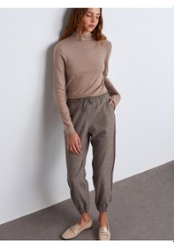 Resim Dilvin 71608 Manşetli Jogger Pantolon Kahverengi Kahve 