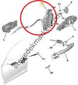 Resim Peugeot 508 (2019-2023) Sağ Ön Kapı Kilidi (Orijinal) 