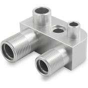 Resim For Lsx Ls3 Engine Swap Conversion A/c Line Compressor Adapter Fitting, Ac Compressor Aluminum Adap S2024121229 Silver. 