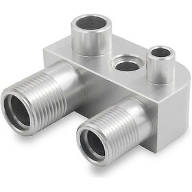Resim For Lsx Ls3 Engine Swap Conversion A/c Line Compressor Adapter Fitting, Ac Compressor Aluminum Adap S2024121229 Silver. 